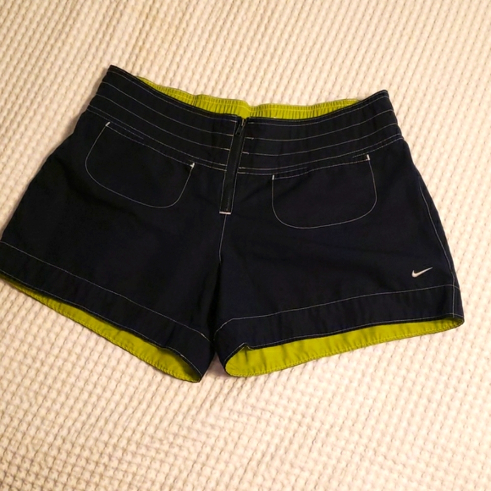 Nike Navy and neon green shorts, size 8-10 Med,